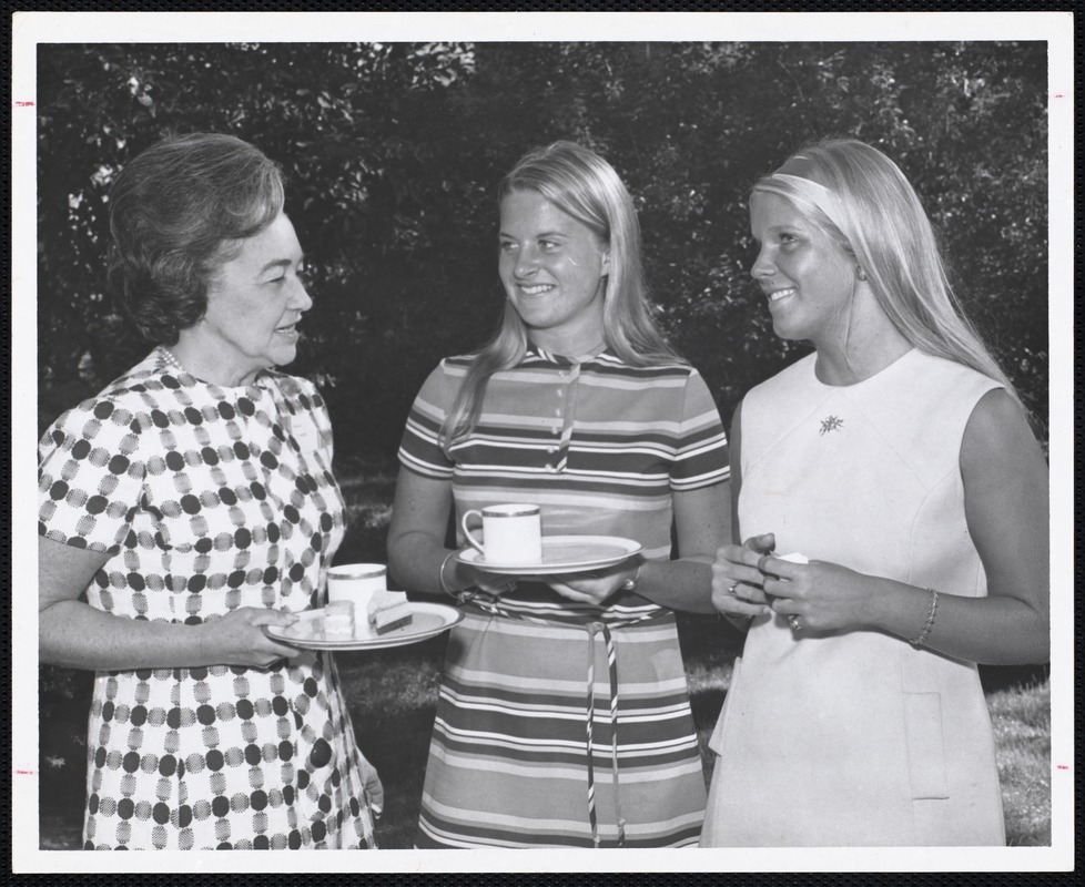 L to R: Mrs. Joseph Mason, mother of Meredith '72, Beth Quay '71, and Alison Ladd '72