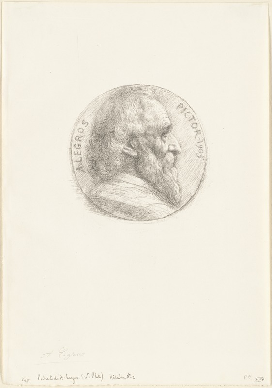 Portrait De A. Legros (11th Plate), Medaillon, No. 2