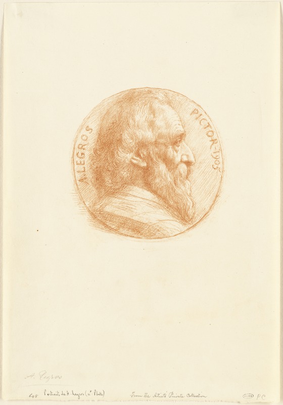 Portrait De A. Legros (11th Plate), Medaillon, No. 2
