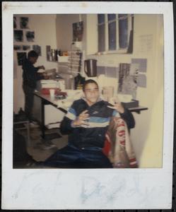 Two young men in an art room
