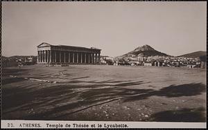Athènes. Temple de Thésée et le Lycabette