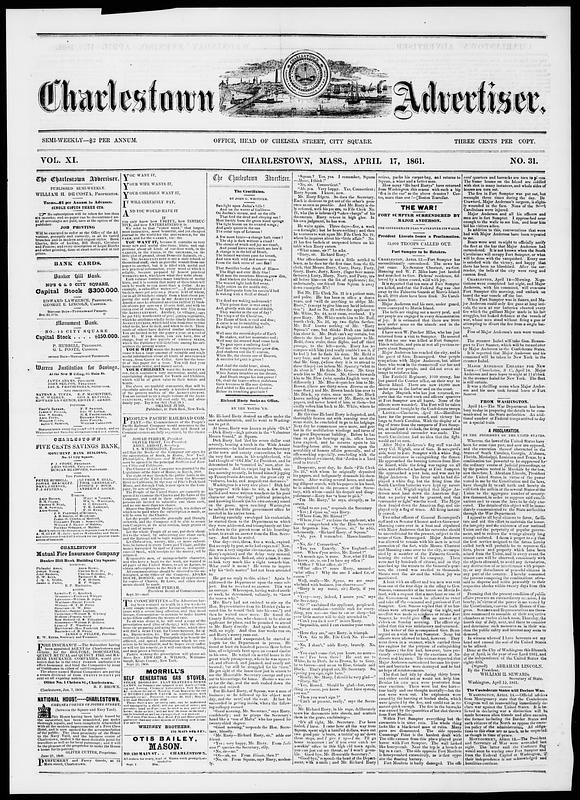 Charlestown Advertiser, April 17, 1861 Digital Commonwealth