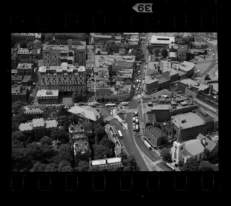 Harvard Square and Massachusetts Avenue (aerial shot), Cambridge