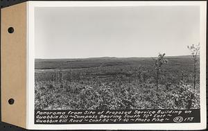 Contract No. 82, Constructing Quabbin Hill Road, Ware, panorama from site of proposed service building on Quabbin Hill, compass bearing south 70 degrees east, Ware, Mass., Jun. 7, 1940