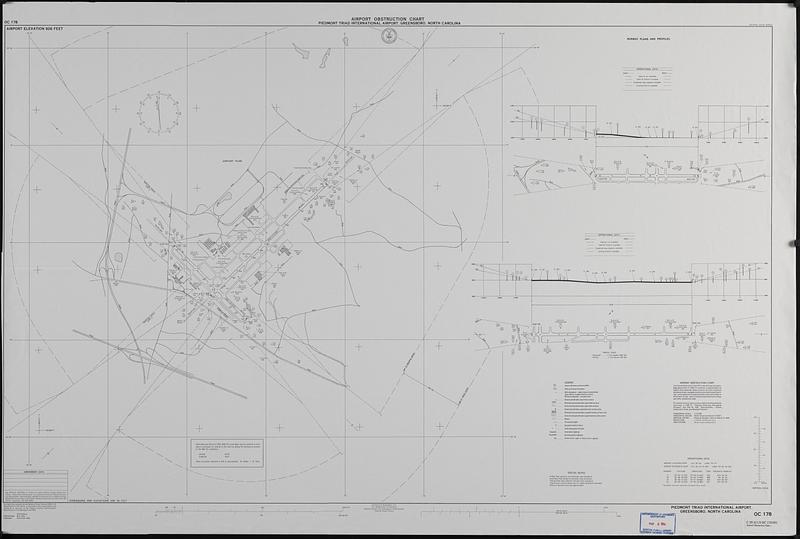 Airport obstruction chart OC 178, Piedmont Triad International Airport, Greensboro, North Carolina