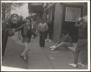 Striking a pose in Central Square