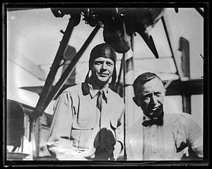 Charles Lindbergh and an unidentified man