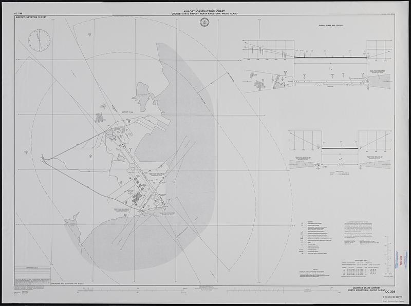 Airport obstruction chart, OC 338, Quonset State Airport, North Kingstown, Rhode Island