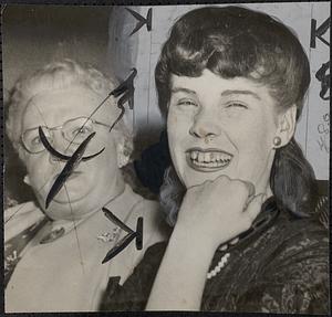 Maine police matron [Nelida?] Whittmore with Eileen Smith