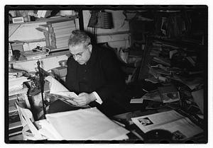 Unidentified man reading