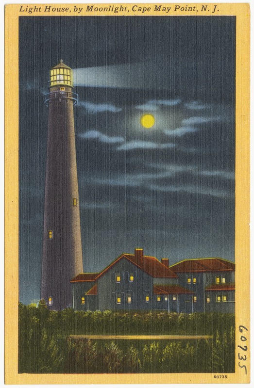 Light house, by moonlight, Cape May Point, N. J.
