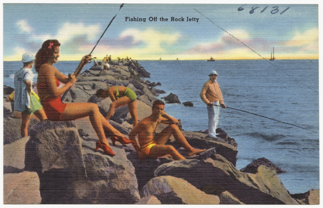 Fishing off the rock jetty
