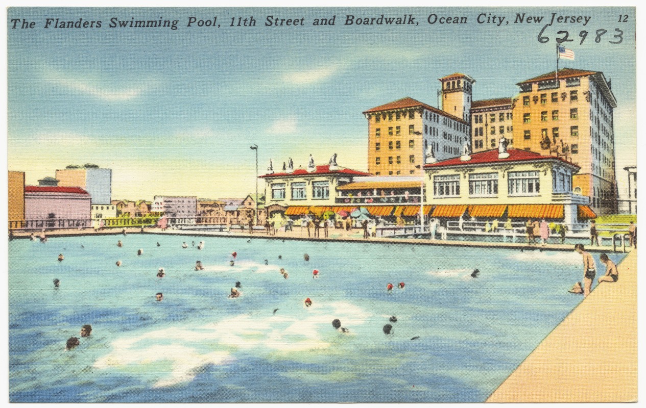 The Flanders swimming pool, 11th Street and Boardwalk, Ocean City, New Jersey