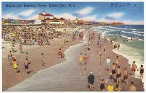 Beach and bathing scene, Ocean City, N. J.