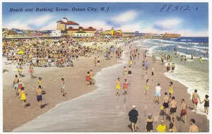 Beach and bathing scene, Ocean City, N. J.