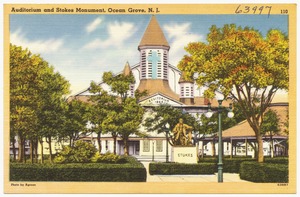 Auditorium and Stokes Monument, Ocean Grove, N. J.