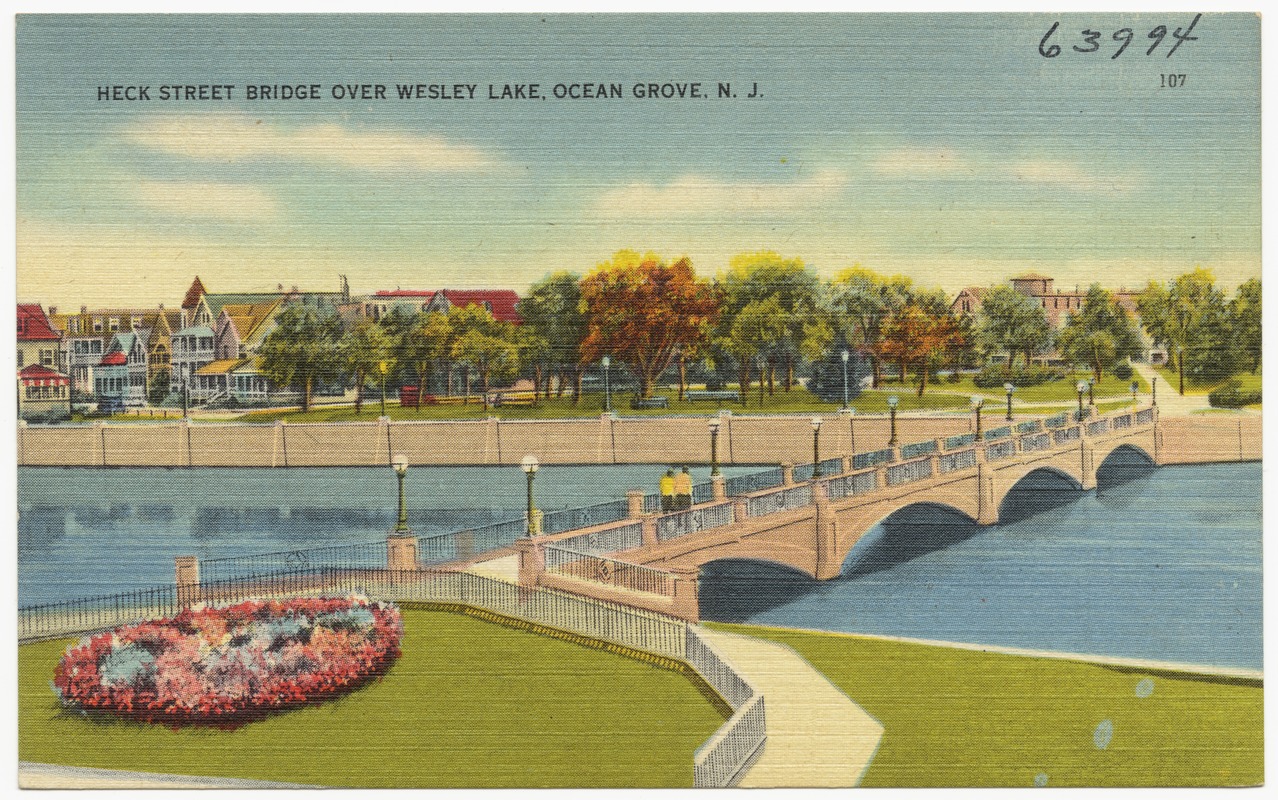 Heck Street Bridge over Wesley Lake, Ocean Grove, N. J.