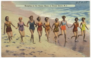 Romping on the sunny shore at Ocean Grove, N. J.