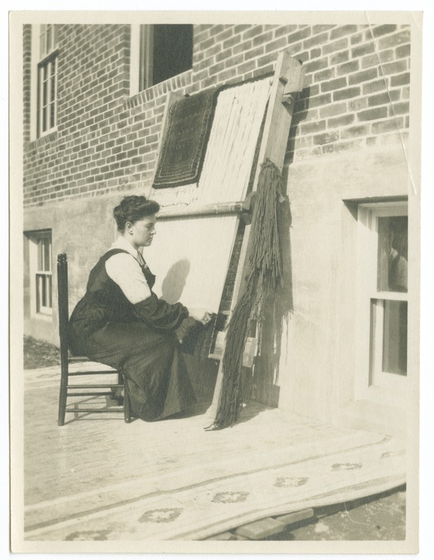Weaver at Oriental Rug Loom, Woolson House
