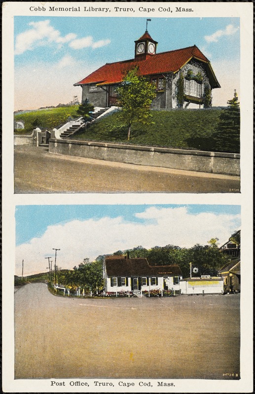 Cobb Memorial Library, Truro, Cape Cod, Mass. Post Office, Truro, Cape Cod, Mass.