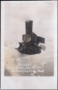 Stalled! Snow storm, Jan. 15, 1910, No. Truro, Cape Cod, Mass.