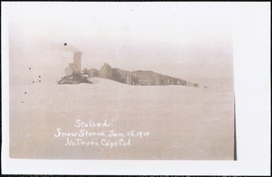 Stalled! Snow storm, Jan. 15, 1910, No. Truro, Cape Cod