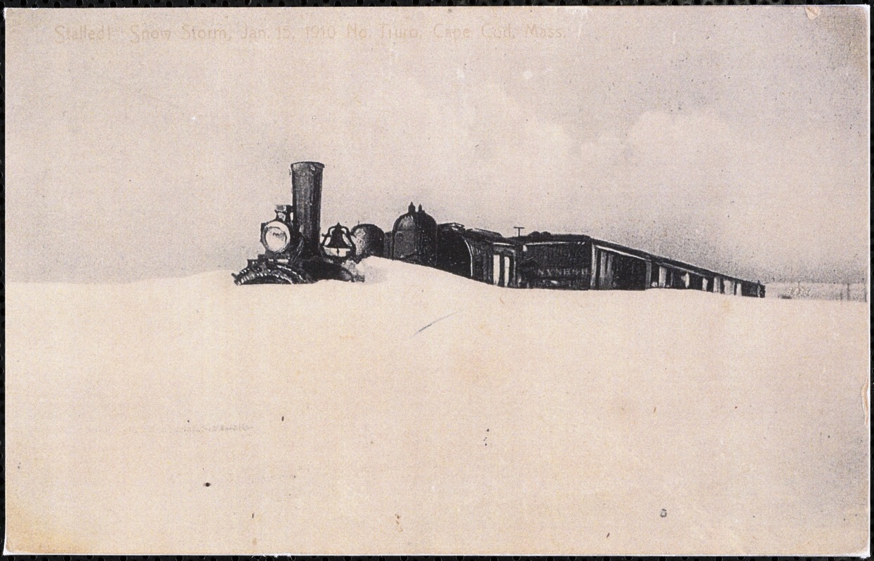 Stalled! Snow storm, Jan. 15, 1910, No. Truro, Cape Cod, Mass.