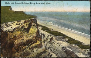 Bluffs and beach, Highland Light, Cape Cod, Mass.