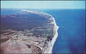 Cape Cod, Mass. An aerial view of Highland Light, looking north towards Provincetown