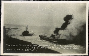 Barges Tunnelridge, Manheim and Coleraine, Oct. 17th, 1915, at North Truro, Mass.