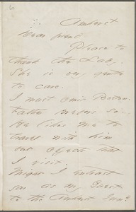 Emily Dickinson, Amherst, Mass., autograph letter signed to Thomas Wentworth Higginson, 9 June 1866