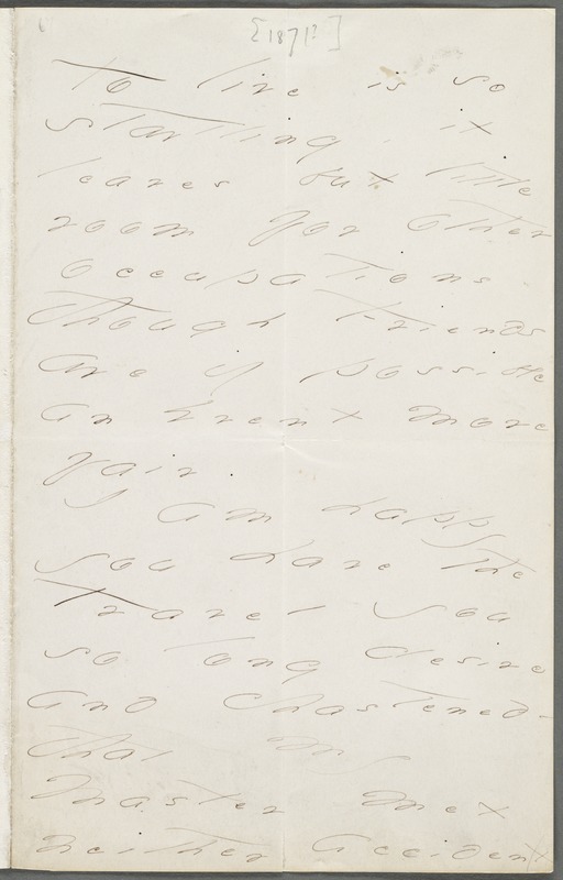 Your Scholar (Emily Dickinson), Amherst, Mass., autograph letter signed to Thomas Wentworth Higginson, late 1872