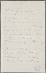 Emily Dickinson, Amherst, Mass., autograph manuscript poem: Dominion lasts until obtained, 1873