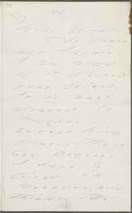 Your Pupil (Emily Dickinson), Amherst, Mass., autograph letter signed to Thomas Wentworth Higginson, August 1877