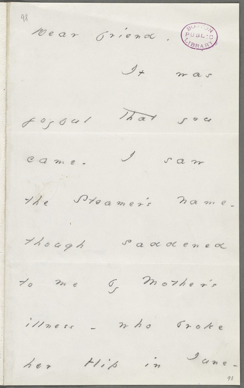 Your Scholar (Emily Dickinson), Amherst, Mass., autograph letter signed to Thomas Wentworth Higginson, November 1878