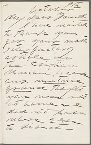 Lavinia Norcross Dickinson, Amherst, Mass., autograph letter signed to Thomas Wentworth Higginson, 9 October 1890