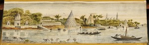 Hindu temples situated on the bank of a river
