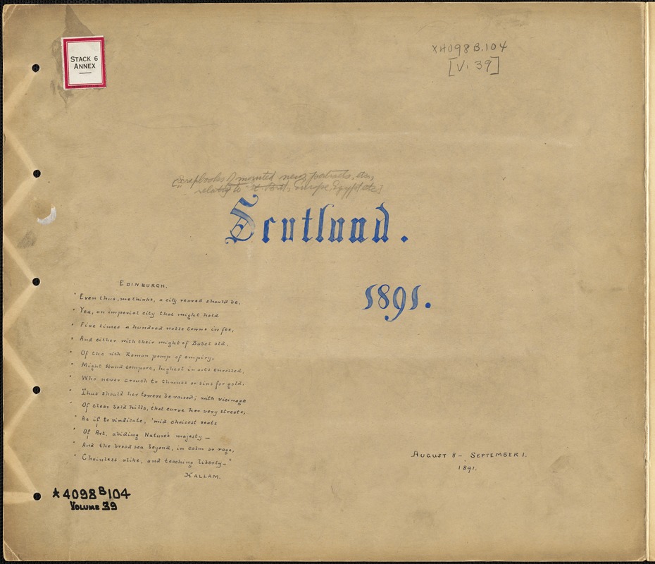 Scotland. 1891
