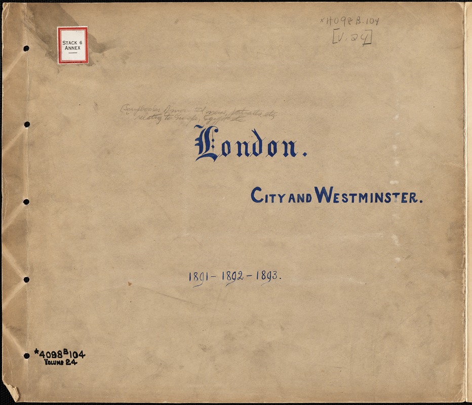 London. City and Westminster