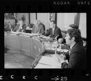 John J. McDonough, William H. Ohrenberger, James W. Hennigan Jr., John J. Kerrigan, and Paul J. Ellison at Boston School Committee meeting