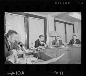 John J. McDonough, William H. Ohrenberger, James W. Hennigan Jr., John J. Kerrigan, and Paul J. Ellison at Boston School Committee meeting