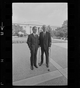 MIT President Howard Johnson and Mayor John Collins
