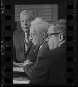 William H. Ohrenberger, Joseph Lee, and John J. Craven at Boston School Committee meeting