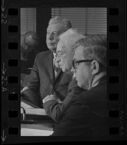 William H. Ohrenberger, Joseph Lee, and John J. Craven at Boston School Committee meeting