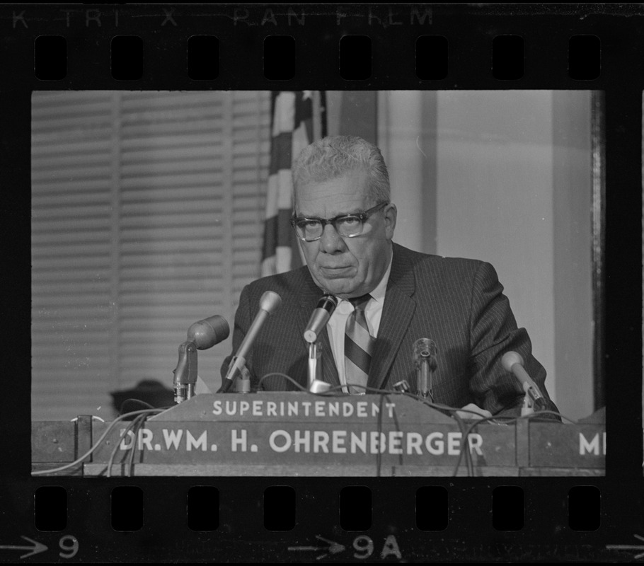 William H. Ohrenberger at Boston School Committee meeting