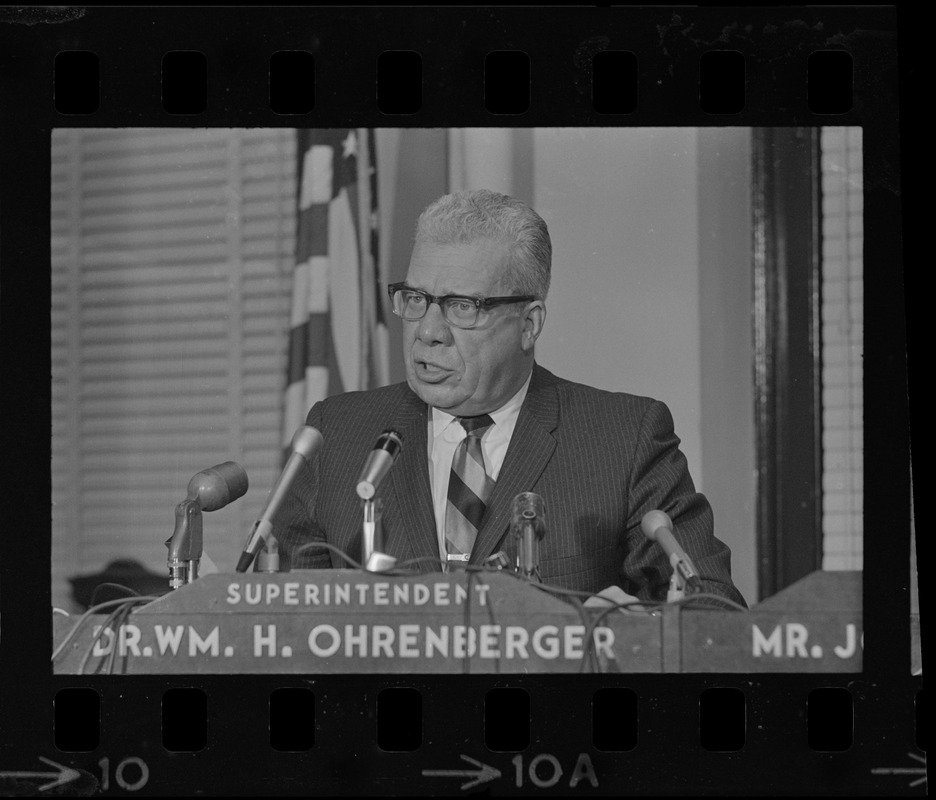 William H. Ohrenberger at Boston School Committee meeting