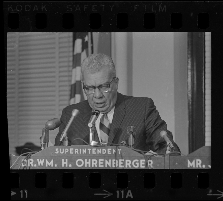 William H. Ohrenberger at Boston School Committee meeting