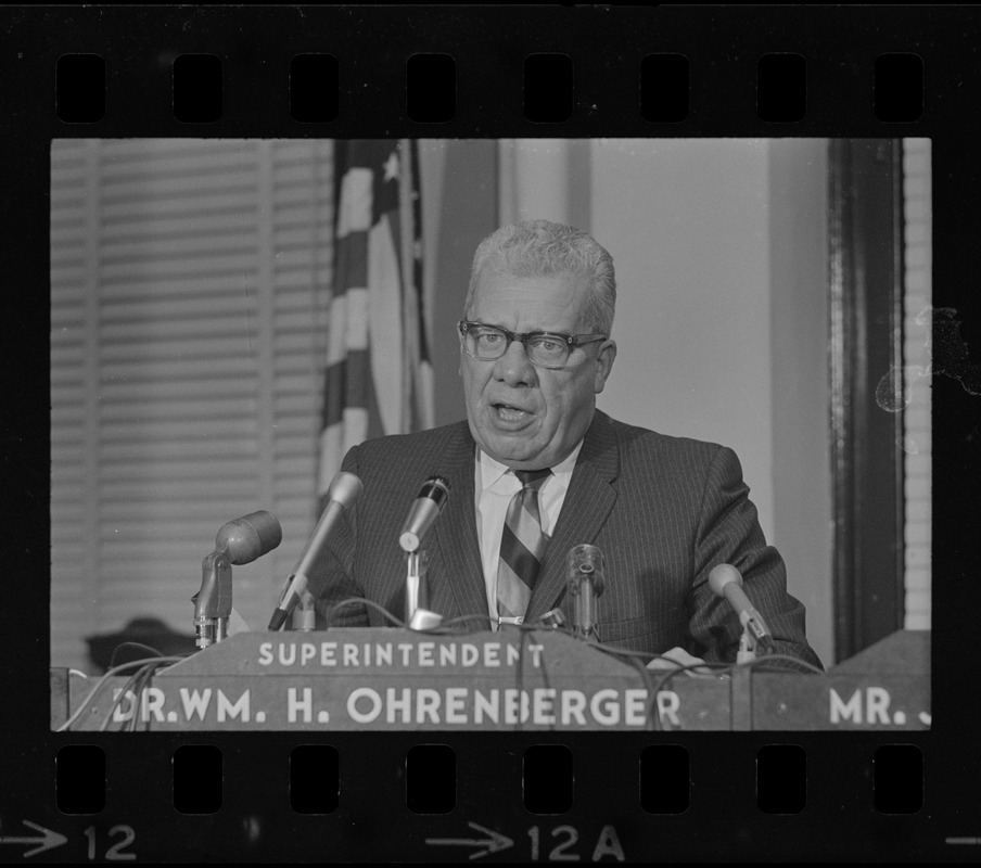 William H. Ohrenberger at Boston School Committee meeting