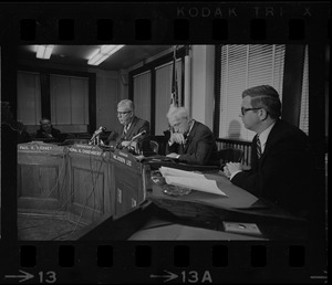 William H. Ohrenberger, Joseph Lee, and John J. Craven at Boston School Committee meeting
