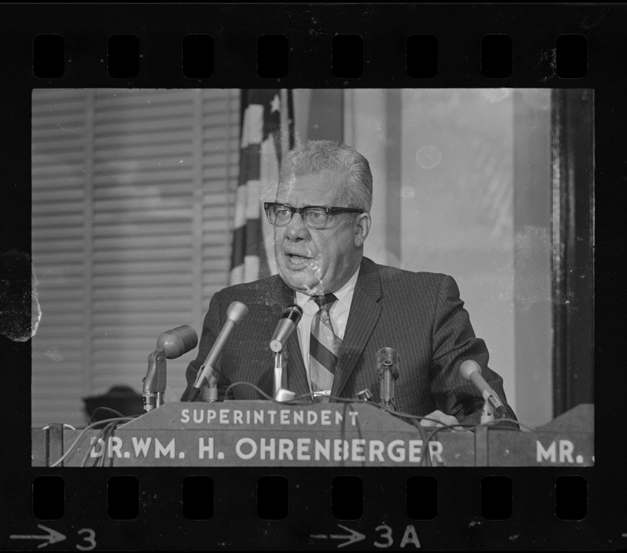 William H. Ohrenberger at Boston School Committee meeting